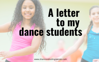 A Letter to My Dance Students